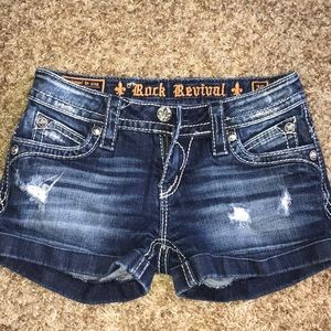 Rock revival jean shorts
